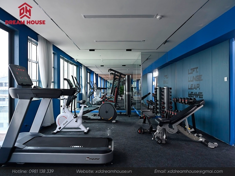 Hình ảnh phòng gym sau cải tạo tại M Village Hotel Tao Đàn Park